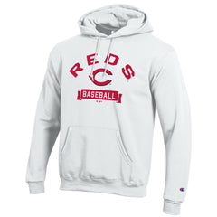 Cincinnati Reds Champion Eco Powerblend Hoodie - White - MLB on Sale
