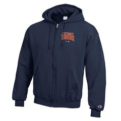 Detroit Tigers Champion Eco Powerblend Full-Zip Hoodie - Navy - MLB Discount