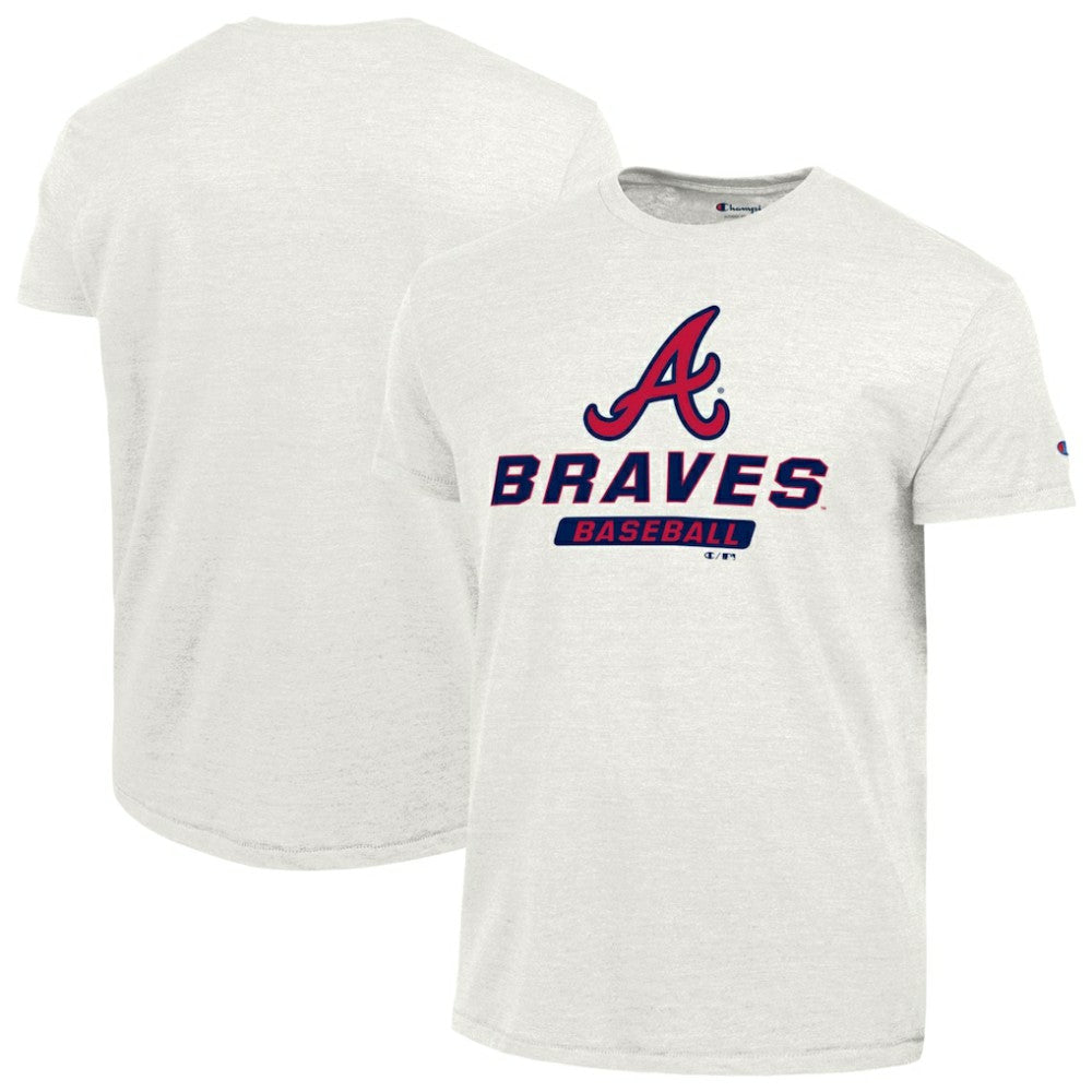 Atlanta Braves Champion Ultimate Tri-blend T-Shirt - White - MLB Lifestyle