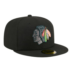 Chicago Blackhawks New Era Color Pop 59FIFTY Fitted Hat - Black - NHL 203778844