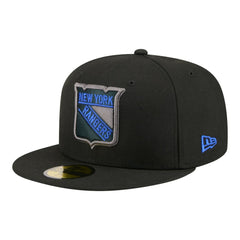 New York Rangers New Era Color Pop 59FIFTY Fitted Hat - Black - NHL 203778848