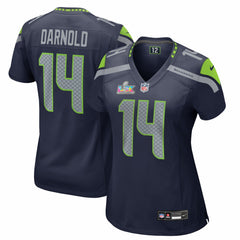 Nike Sam Darnold Seattle Seahawks Women's Super Bowl LX Patch Game Jersey College Navy