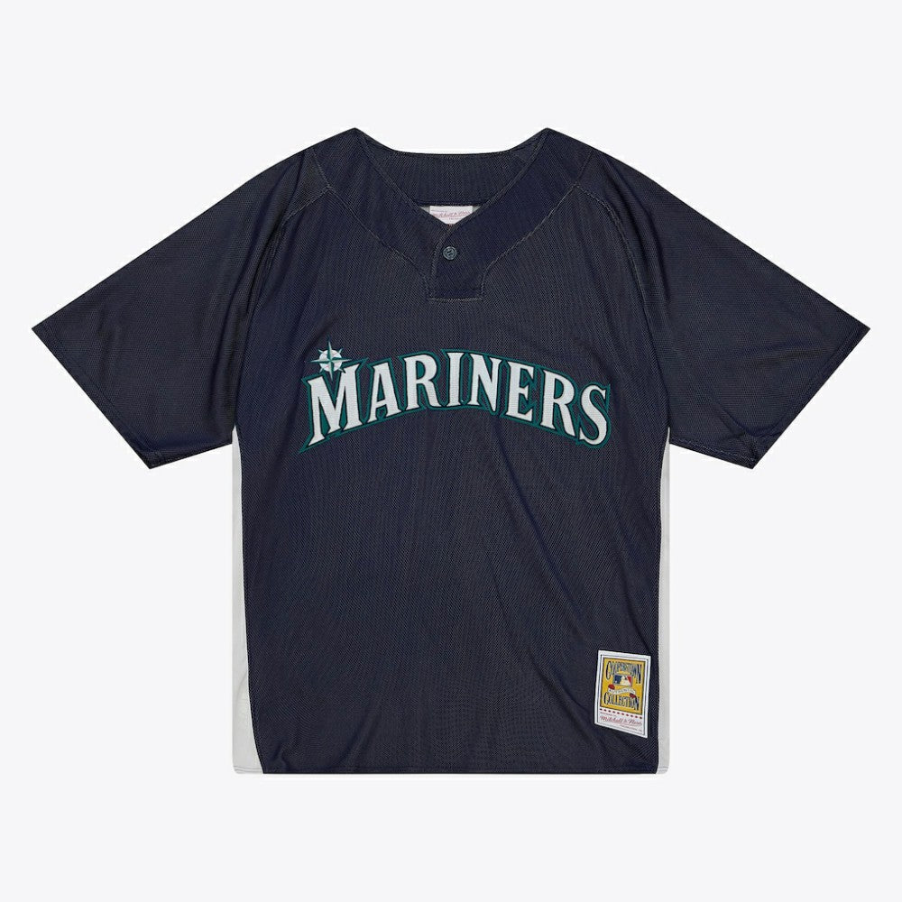 Ichiro Suzuki Seattle Mariners Mitchell & Ness Big & Tall Cooperstown Mesh Batting Practice Jersey - Navy - Mitchell & Ness Lifestyle
