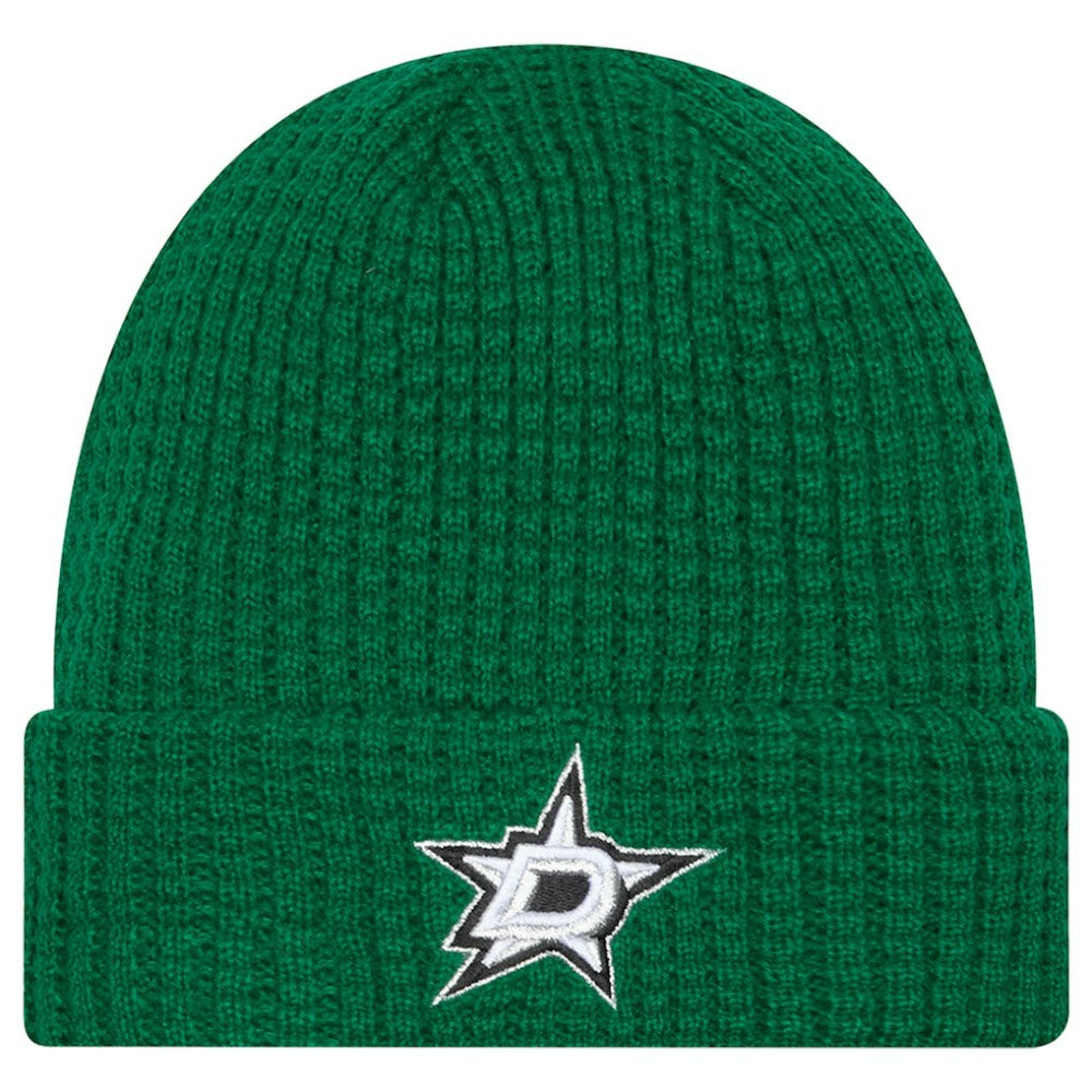 Dallas Stars New Era Waffle Cuffed Knit Hat - Kelly Green - NHL 203787581