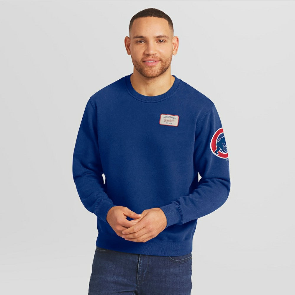 Chicago Cubs Darius Rucker Collection by Fanatics Washed Crew Neck Pullover Sweatshirt - Royal - Fanatics on Sale