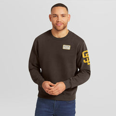 San Diego Padres Darius Rucker Collection by Fanatics Washed Crew Neck Pullover Sweatshirt - Brown - Fanatics Lifestyle