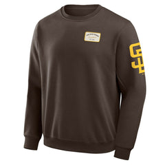 San Diego Padres Darius Rucker Collection by Fanatics Washed Crew Neck Pullover Sweatshirt - Brown - Fanatics Lifestyle