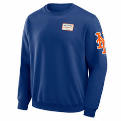 New York Mets Darius Rucker Collection by Fanatics Washed Crew Neck Pullover Sweatshirt - Royal - Fanatics Online