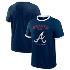 Atlanta Braves Darius Rucker Collection by Fanatics Washed Ringer T-Shirt - Navy - Fanatics Lifestyle