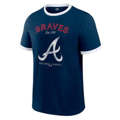 Atlanta Braves Darius Rucker Collection by Fanatics Washed Ringer T-Shirt - Navy - Fanatics Lifestyle