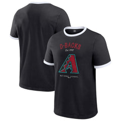 Arizona Diamondbacks Darius Rucker Collection by Fanatics Washed Ringer T-Shirt - Black - Fanatics Sale