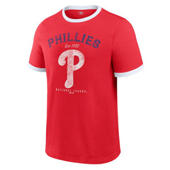 Philadelphia Phillies Darius Rucker Collection by Fanatics Washed Ringer T-Shirt - Red - Fanatics Lifestyle