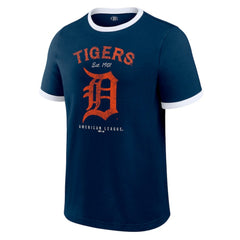 Detroit Tigers Darius Rucker Collection by Fanatics Washed Ringer T-Shirt - Navy - Fanatics on Sale