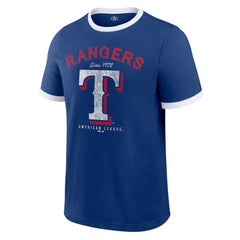 Texas Rangers Darius Rucker Collection by Fanatics Washed Ringer T-Shirt - Royal - Fanatics Discount