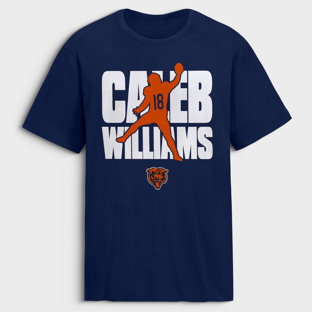 Caleb Williams Chicago Bears Silo T-Shirt Navy