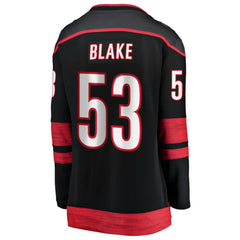 Jackson Blake Carolina Hurricanes Fanatics Women's Home Breakaway Jersey - Black - NHL 203789037