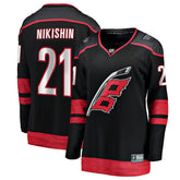 Alexander Nikishin Carolina Hurricanes Fanatics Women's Home Breakaway Jersey - Black - NHL 203789039