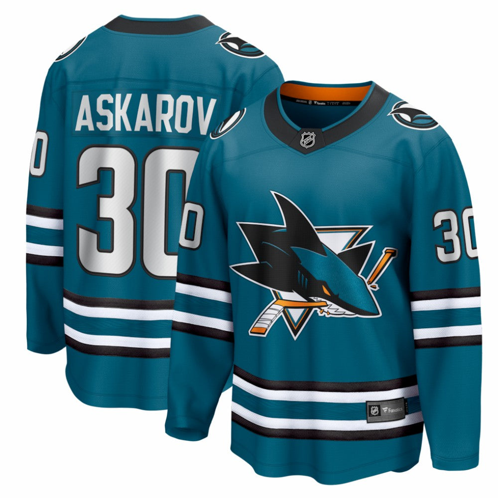 Yaroslav Askarov San Jose Sharks Fanatics Home Breakaway Jersey - Teal - NHL 203789067