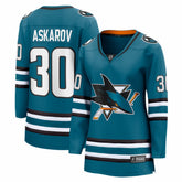 Yaroslav Askarov San Jose Sharks Fanatics Women's Home Breakaway Jersey - Teal - NHL 203789068