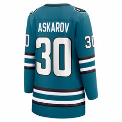 Yaroslav Askarov San Jose Sharks Fanatics Women's Home Breakaway Jersey - Teal - NHL 203789068