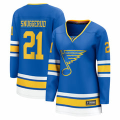 Jimmy Snuggerud St. Louis Blues Fanatics Women's Home Breakaway Jersey - Blue - NHL 203789072