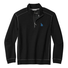 Los Angeles Dodgers Tommy Bahama Montego Bay Half-Zip Sweatshirt - Black - MLB Lifestyle