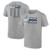 Fanatics New England Patriots Super Bowl LX Big & Tall Roster T-Shirt Heather Gray