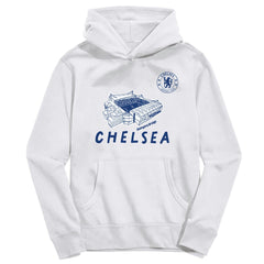 Chelsea Vive La Fete Youth Stadium Style Hoodie White