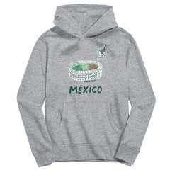 Mexico National Team Vive La Fete Youth Stadium Style Hoodie Gray