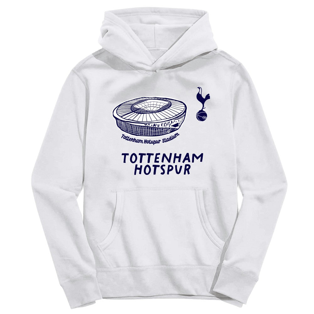 Tottenham Hotspur Vive La Fete Youth Stadium Style Hoodie White