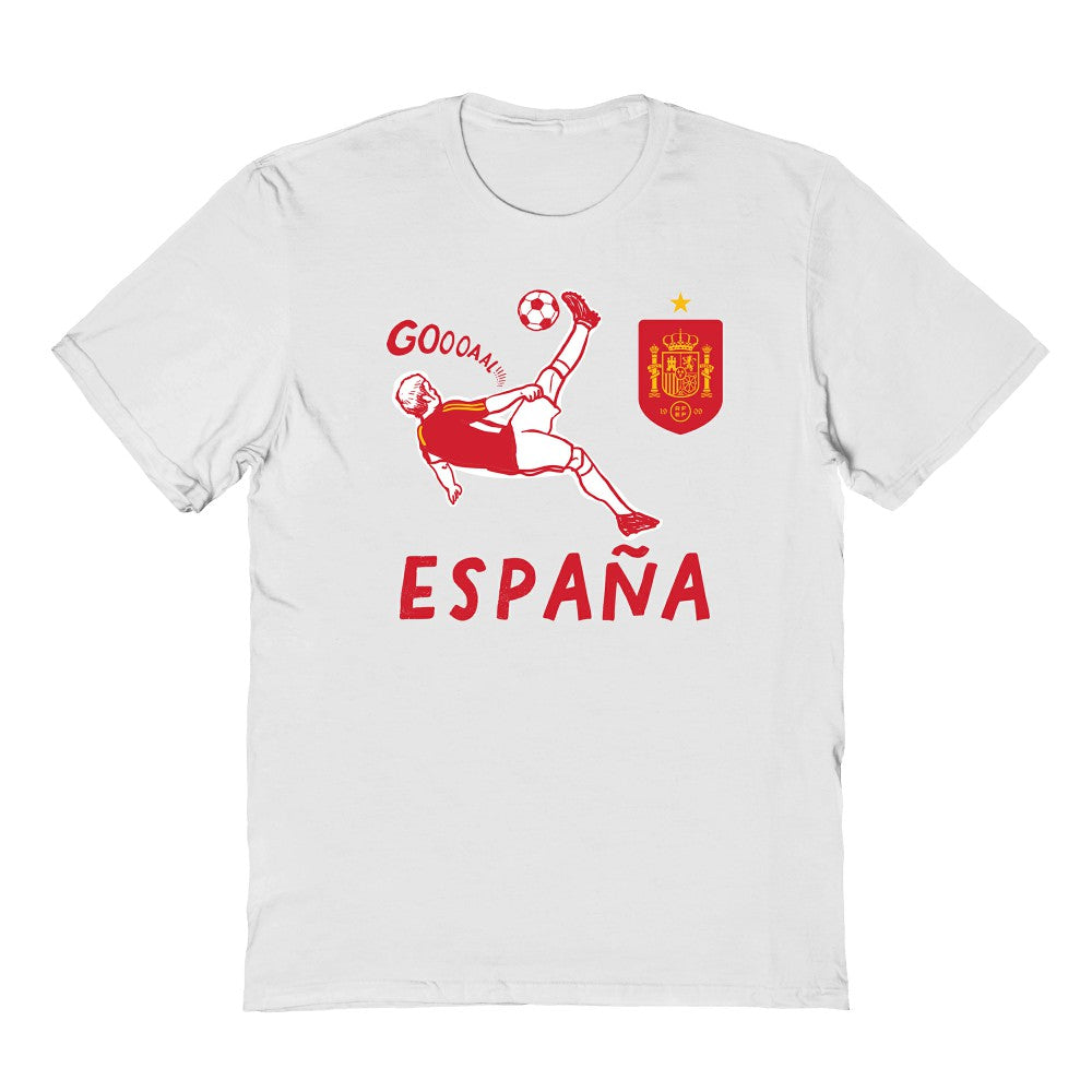 Spain National Team Vive La Fete Youth Chilena Style T-Shirt White