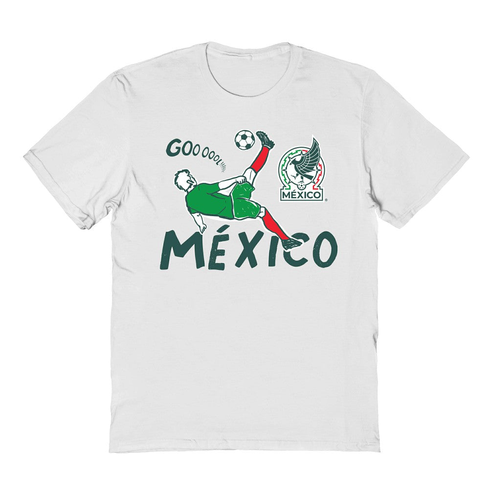Mexico National Team Vive La Fete Youth Chilena Style T-Shirt White