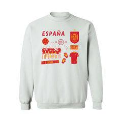 Spain National Team Vive La Fete Women's Impressions Icons Sweatshirt White