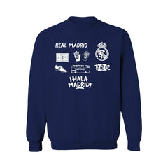 Real Madrid Vive La Fete Women's Impressions Icons Sweatshirt Navy