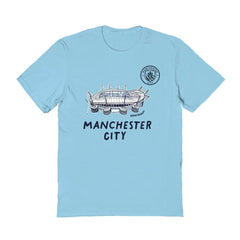 Manchester City Vive La Fete Women's Stadium Style T-Shirt Light Blue