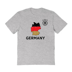 Germany National Team Vive La Fete Youth Map Style T-Shirt Gray