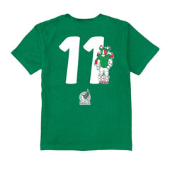 Santiago Gimenez Mexico National Team Vive La Fete Youth Player Name & Number Stadium Style T-Shirt Green
