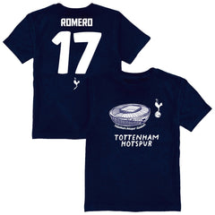 Cristian Romero Tottenham Hotspur Vive La Fete Youth Player Name & Number Stadium Style T-Shirt Navy