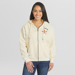 Houston Astros WEAR by Erin Andrews Women's Full-Zip Hoodie - Cream - MLB on Sale