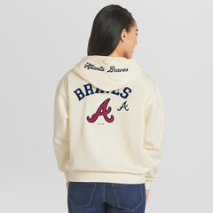 Atlanta Braves WEAR by Erin Andrews Women's Full-Zip Hoodie - Cream - MLB Online