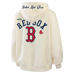 Boston Red Sox WEAR by Erin Andrews Women's Full-Zip Hoodie - Cream - MLB Online