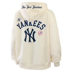New York Yankees WEAR by Erin Andrews Women's Full-Zip Hoodie - Cream - MLB Online