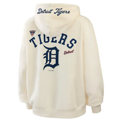 Detroit Tigers WEAR by Erin Andrews Women's Full-Zip Hoodie - Cream - MLB Online