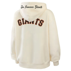 San Francisco Giants WEAR by Erin Andrews Women's Full-Zip Hoodie - Cream - MLB Sale
