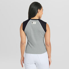 San Francisco Giants WEAR by Erin Andrews Women's Cropped Raglan Tank Top - Heather Gray - MLB Online