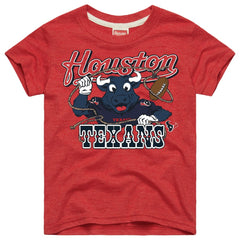 Houston Texans Homage Youth Toro Lasso Tri-Blend T-Shirt Red