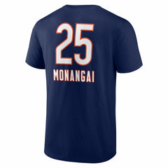Kyle Monangai Chicago Bears Team Wordmark T-Shirt Navy