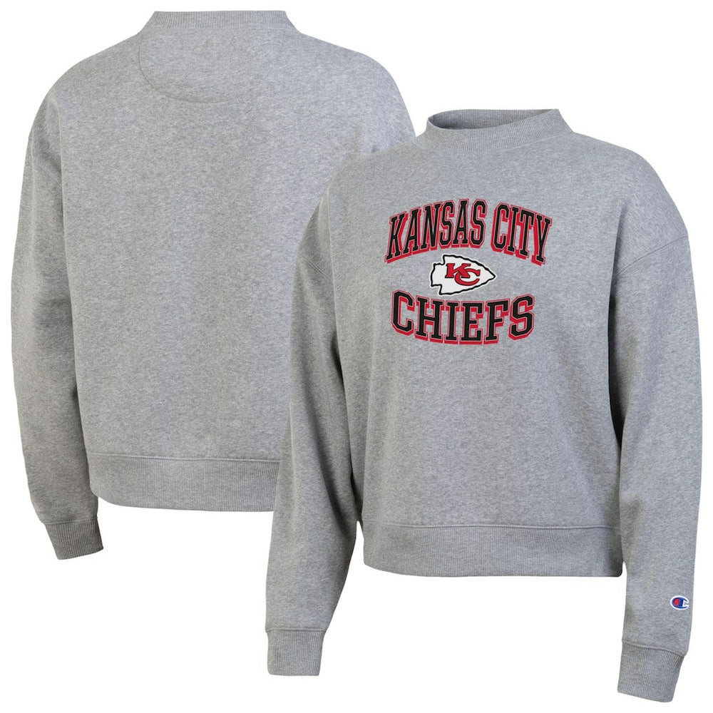 Kansas City Chiefs Champion Women's Triumph Tri-Blend Sweatshirt Gray