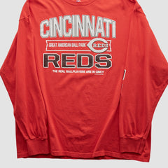 Cincinnati Reds Genuine Merchandise 2000s Long Sleeve T-shirt - Red - XVintage - Fanatics Lifestyle