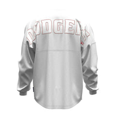 Los Angeles Dodgers Fanatics Women's Baseball Stitch Spirit Jersey Long Sleeve T-Shirt - White - Fanatics Online